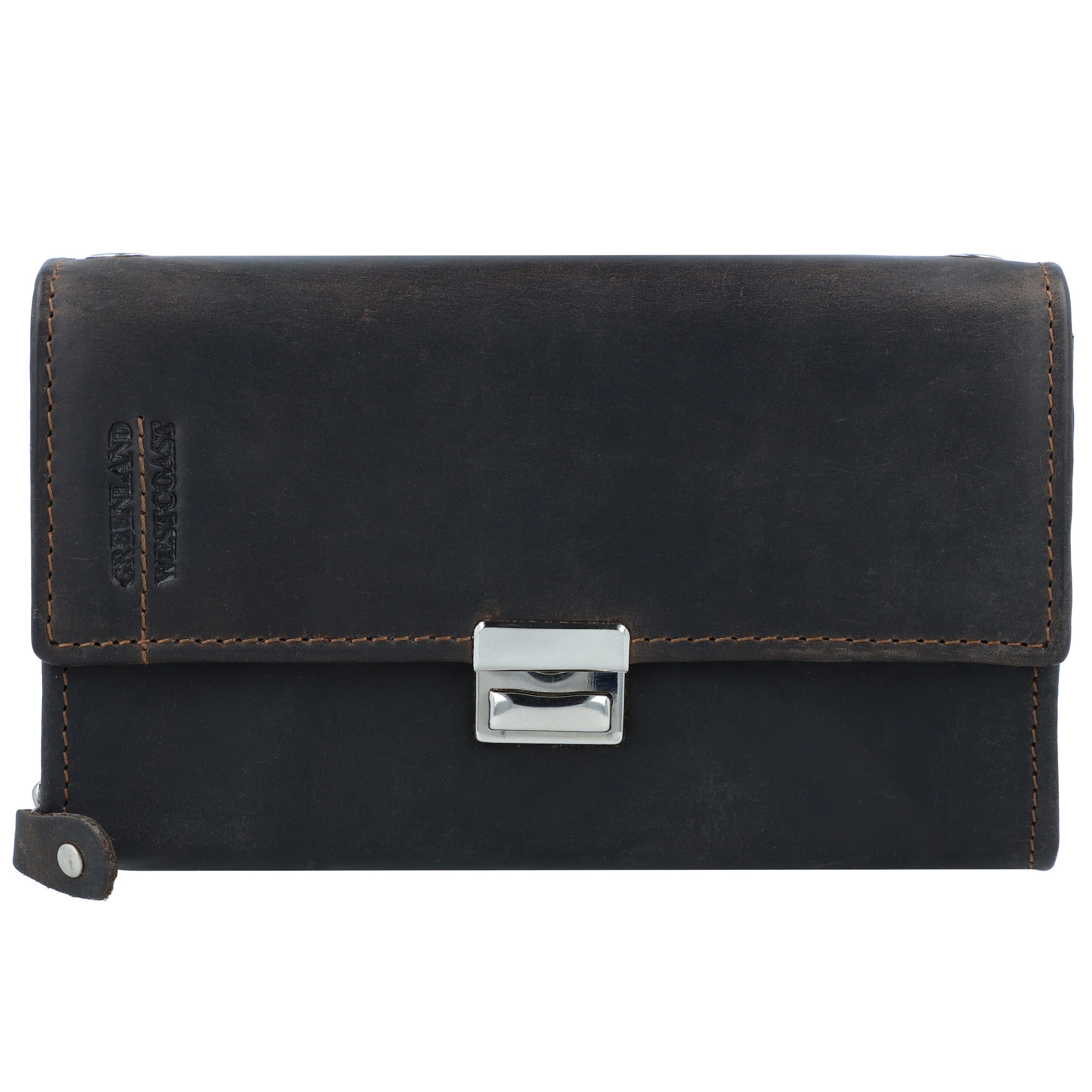 Portamonete di Greenland Nature in marrone: frontale