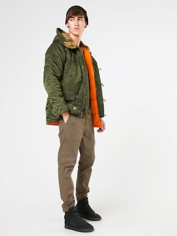 ALPHA INDUSTRIES Zimná parka 'N3B VF 59' - Zelená