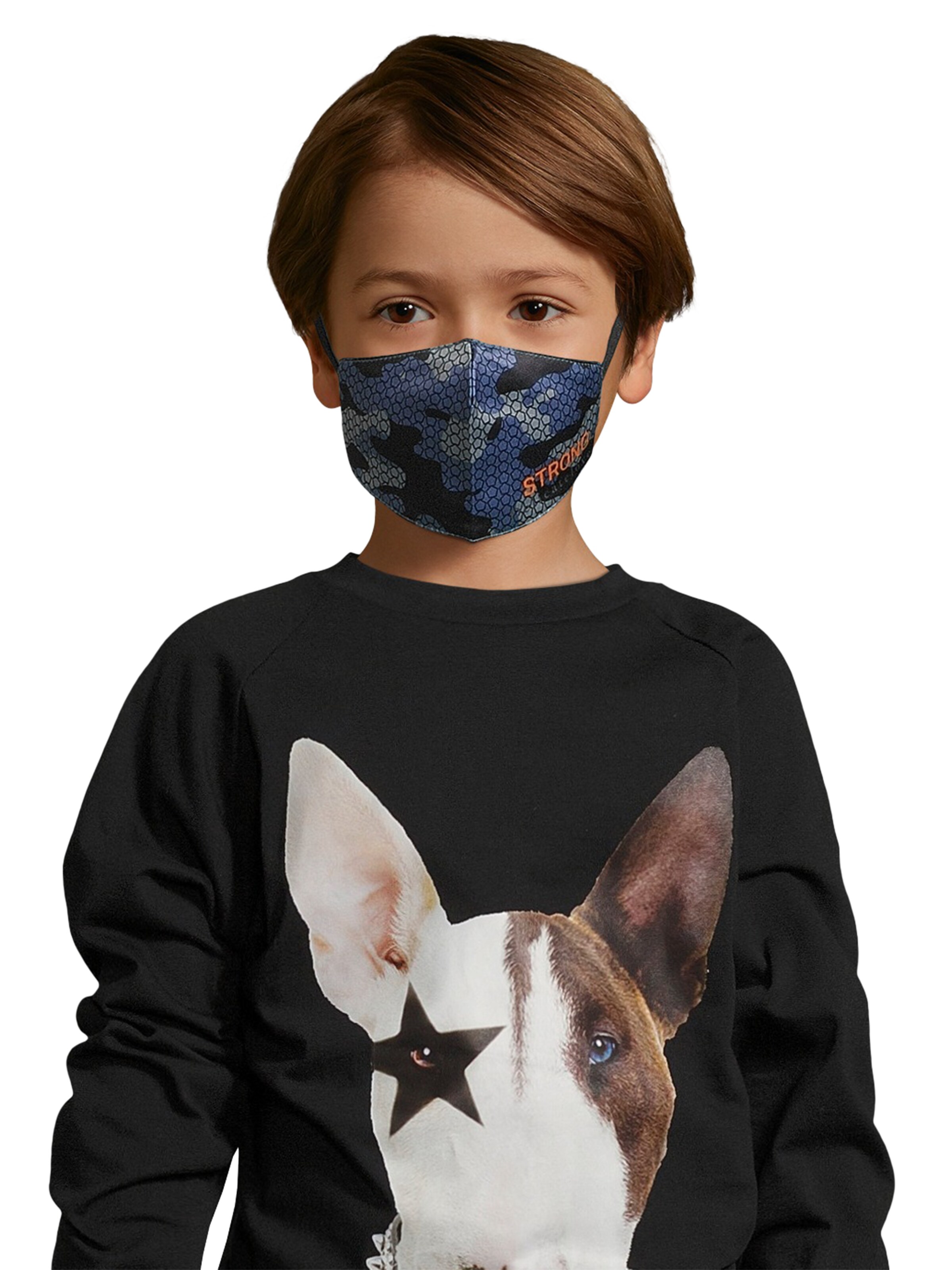 DELICATELOVE Stoffmaske  'Camouflage' in Schwarz