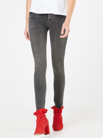 LEVI'S ® Slimfit Jeans '710™ Super Skinny' in Grijs: voorkant