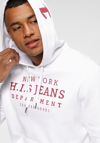H.I.S Sweatshirt in Weiß: Vorderseite