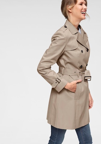 Aniston CASUAL Between-Seasons Coat in Beige: front