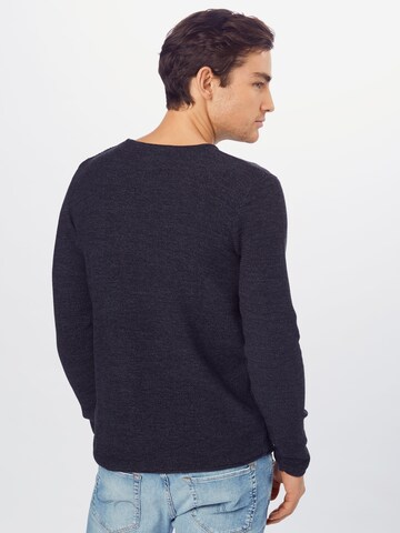 INDICODE JEANS Regular Fit Pullover 'Christian' in Schwarz: zadná strana