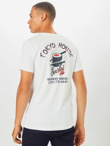 Mister Tee T-Shirt 'Tokyo House Sushi' in Weiß