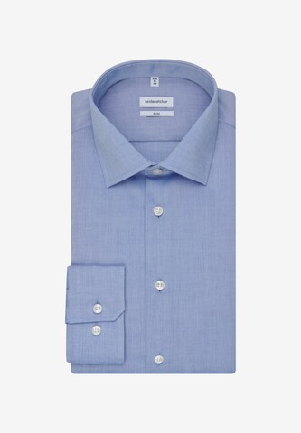 Coupe slim Chemise business SEIDENSTICKER en bleu : devant