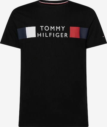 TOMMY HILFIGER Klasický střih Tričko – černá: přední strana