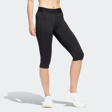 ADIDAS PERFORMANCE Skinny Sporthose in Schwarz: predná strana