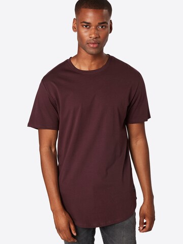 Coupe regular T-Shirt 'Matt' Only & Sons en rouge : devant