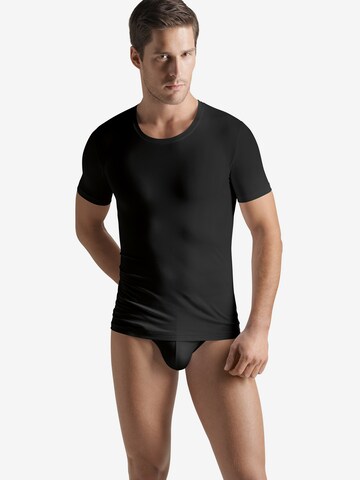 Hanro Undershirt ' Cotton Superior ' in Black: front