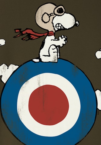 LOGOSHIRT Póló 'Peanuts - Snoopy Pilot' - zöld