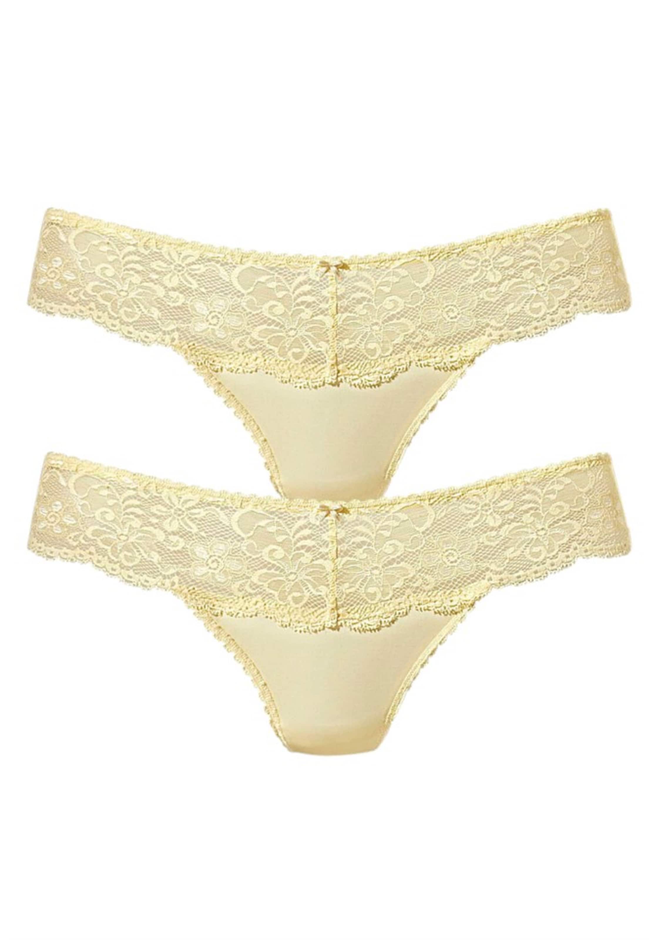 NUANCE Thong in Yellow: front