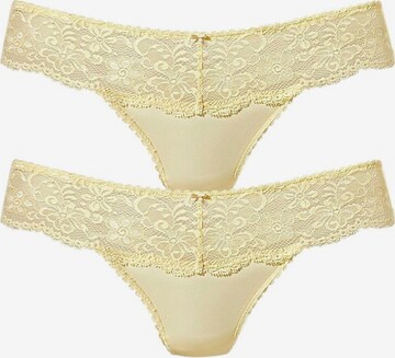 NUANCE Thong in Yellow: front