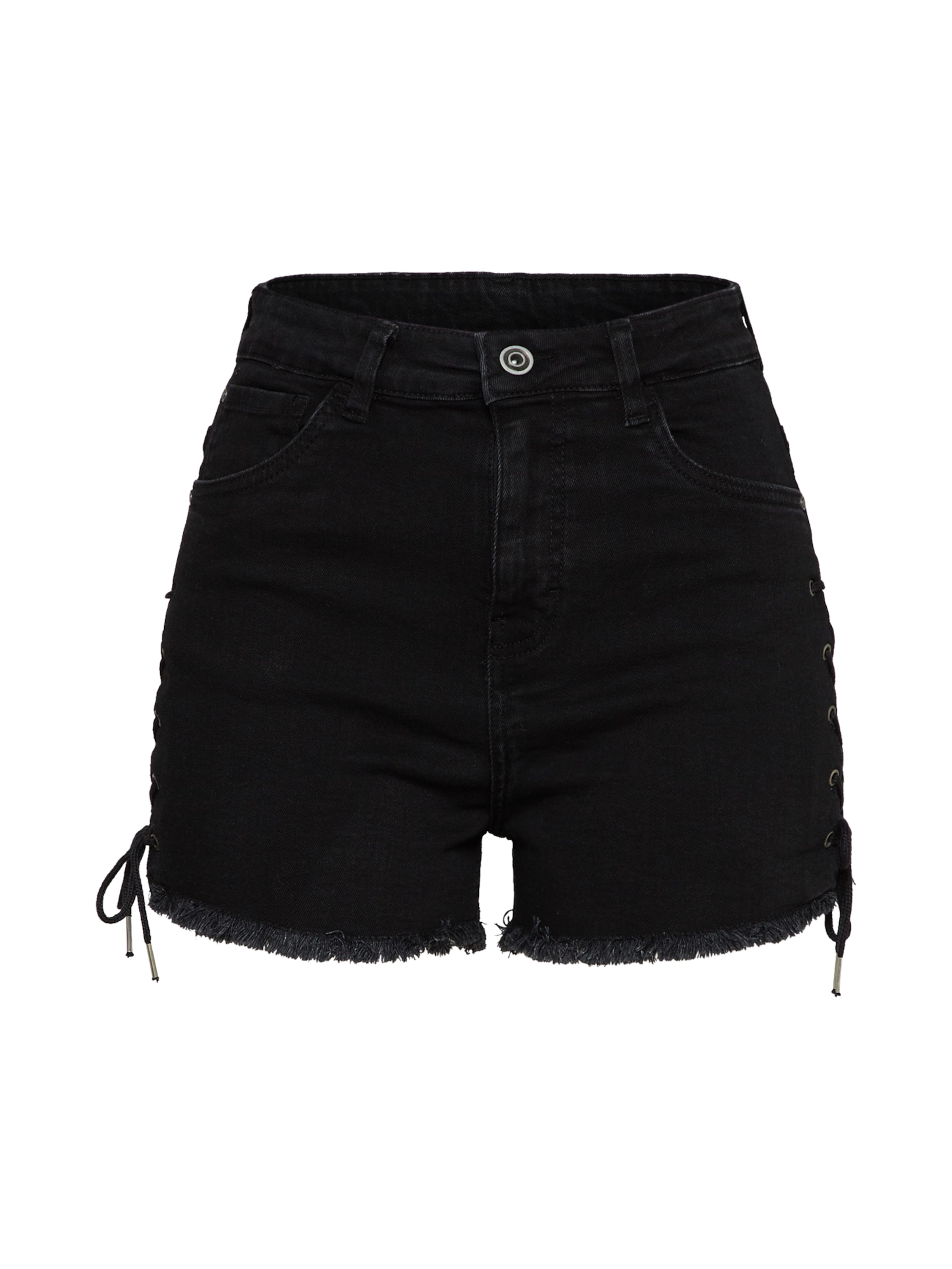 Urban Classics Slimfit Džíny – černá: přední strana