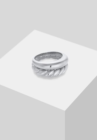 ELLI PREMIUM Ring 'Twisted' in Zilver