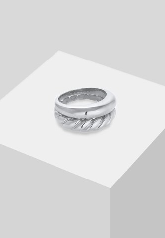 ELLI PREMIUM Ring 'Twisted' in Silber