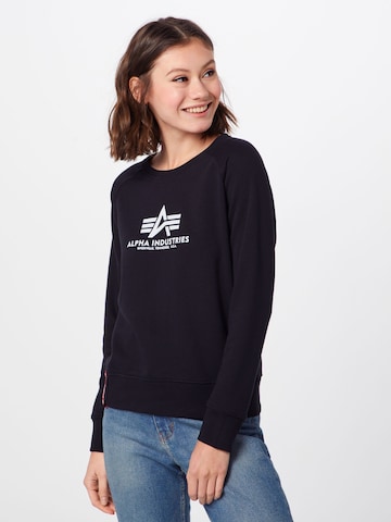 ALPHA INDUSTRIES Sweatshirt in Black: front