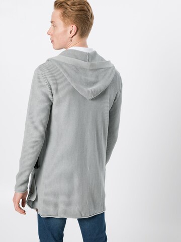 INDICODE JEANS Gebreid vest 'Graham' in Grijs: terug