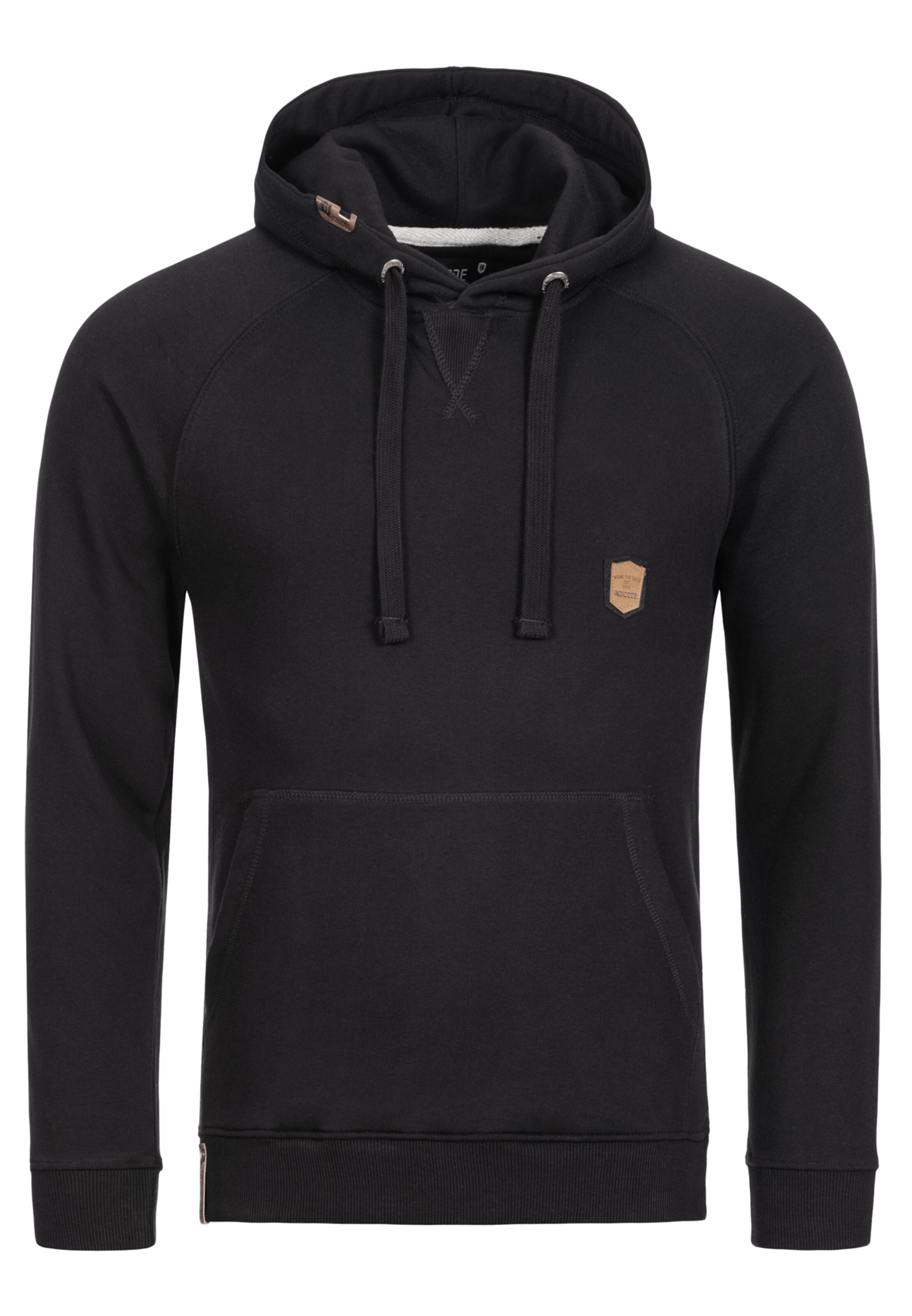 INDICODE JEANS Sweatshirt 'Litcham' in Black: front