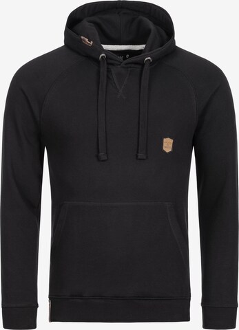 INDICODE JEANS Sweatshirt 'Litcham' in Black: front