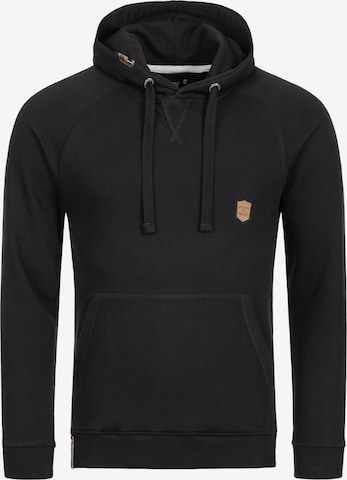 INDICODE JEANS Sweatshirt 'Litcham' in Black: front