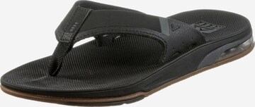 REEF T-Bar Sandals 'Fanning' in Black: front