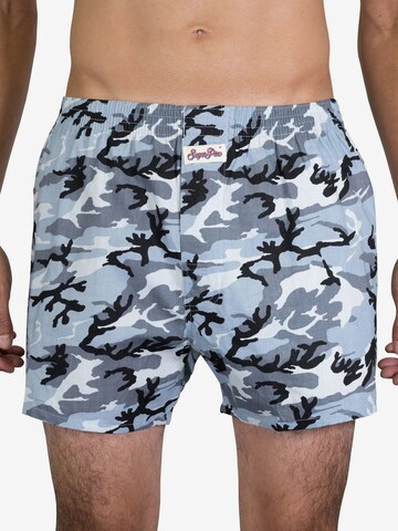 Sugar Pine Boxershorts ' Snow Camouflage ' in Blauw: voorkant