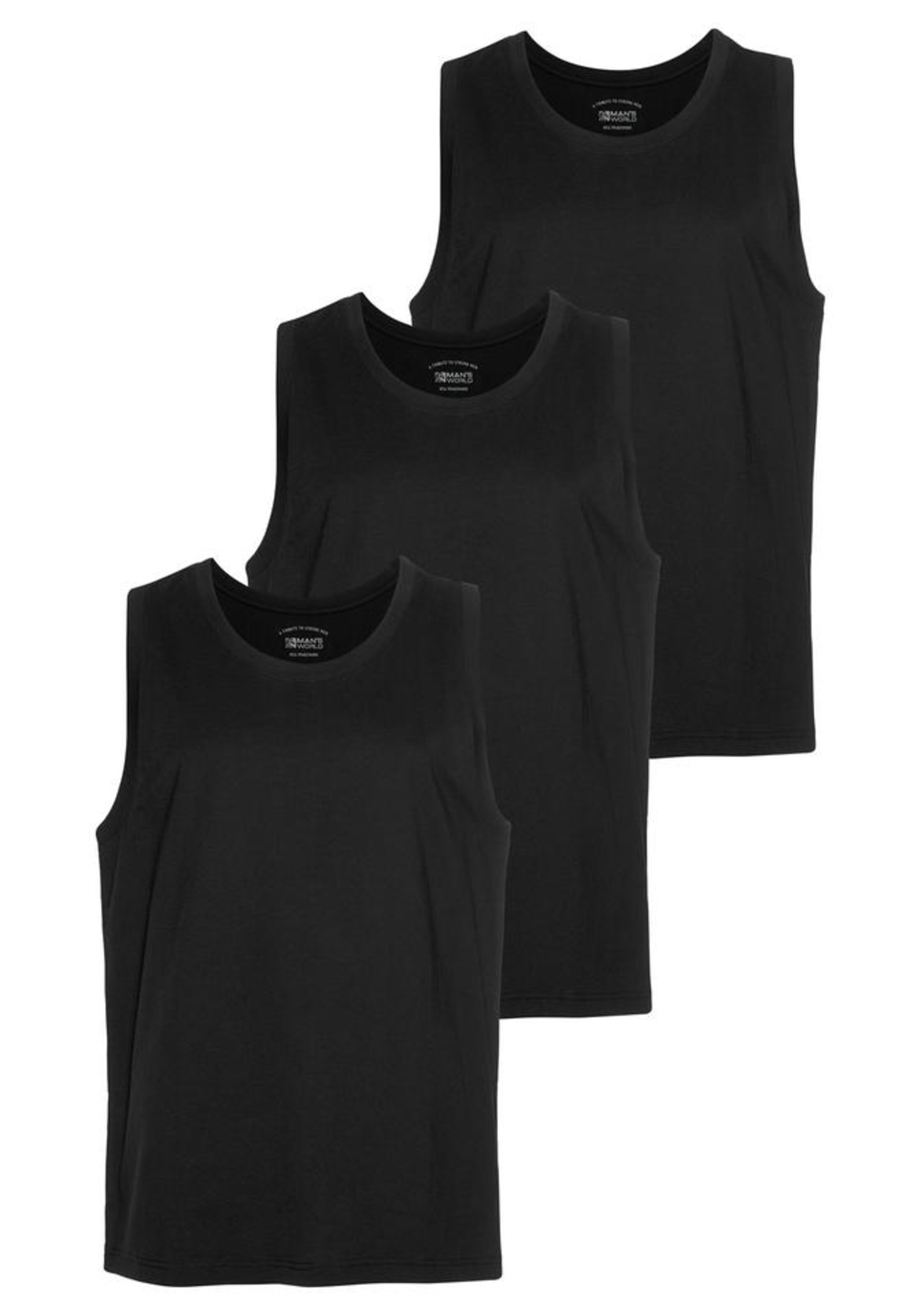 Man's World Tanktop in Schwarz: Vorderseite