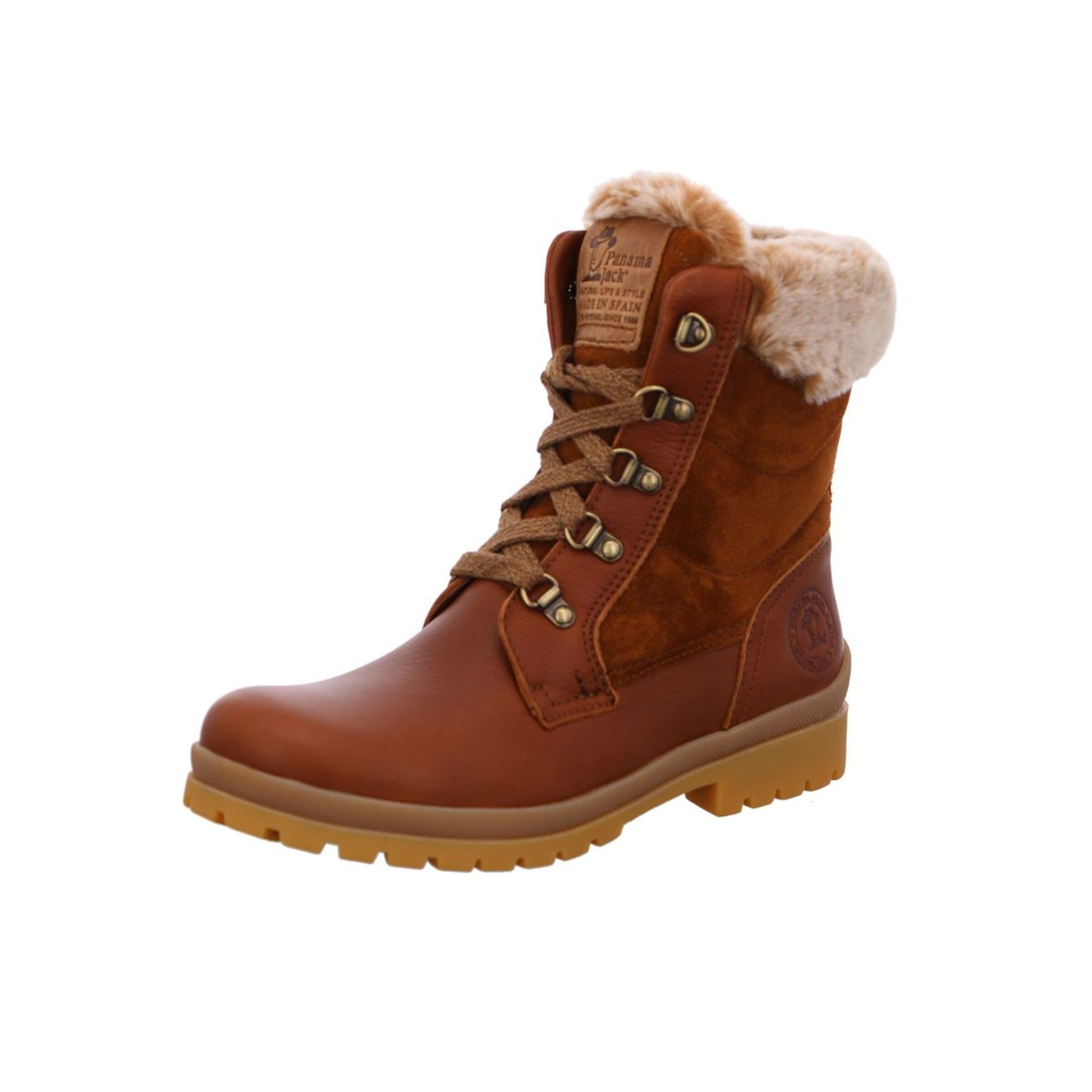 PANAMA JACK - Botines con cordones 'Tuscani' en marrón: frente