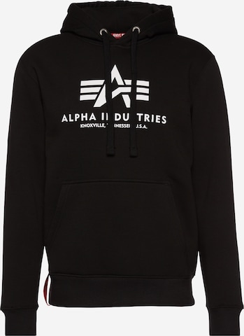 ALPHA INDUSTRIESSweater majica - crna boja: prednji dio