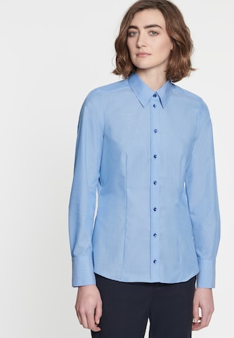 SEIDENSTICKER Blouse 'Schwarze Rose' in Blauw: voorkant