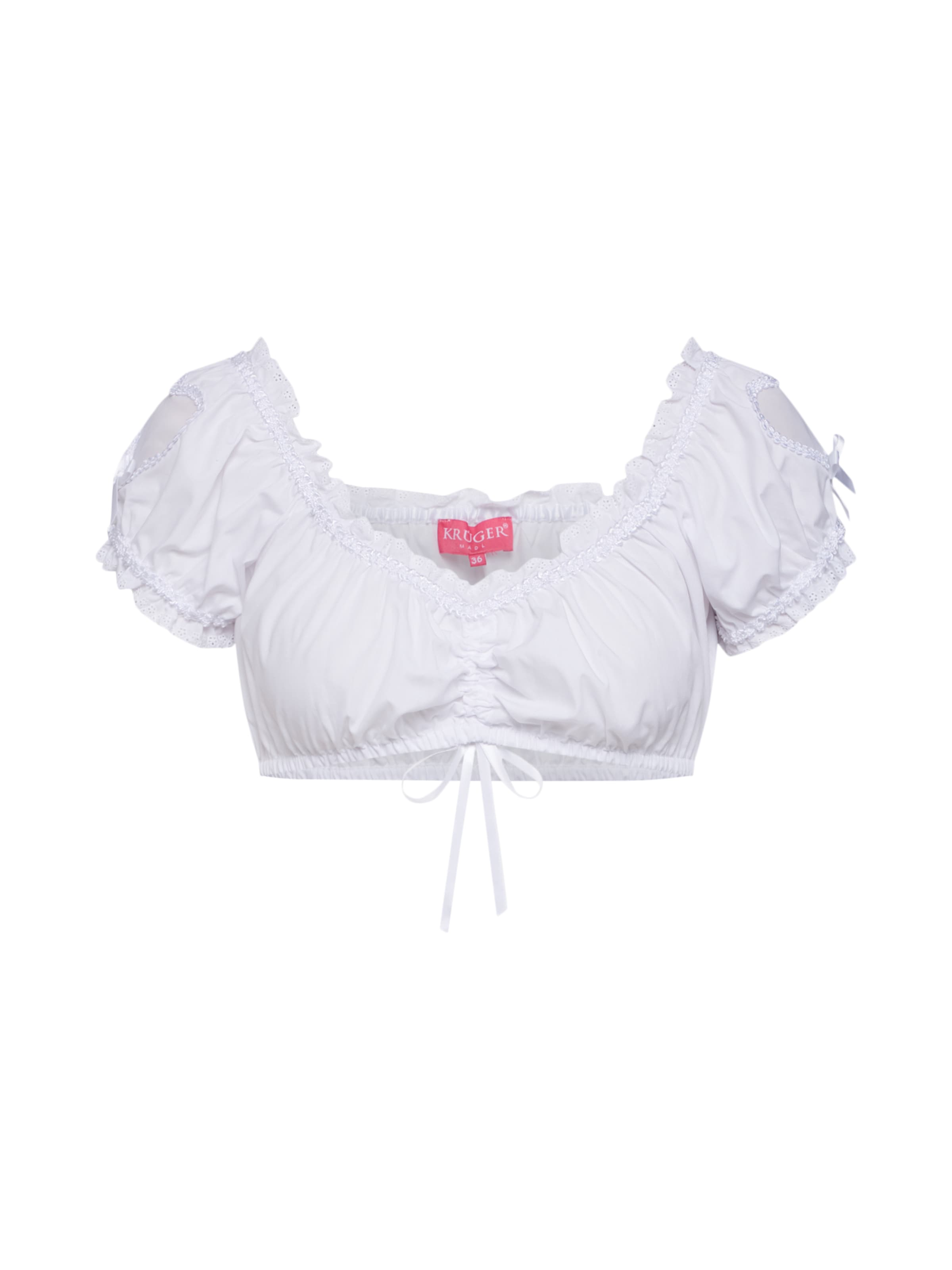Blouse folklorique Krüger Madl en blanc : devant