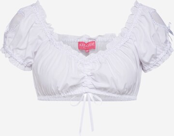 Blouse folklorique Krüger Madl en blanc : devant