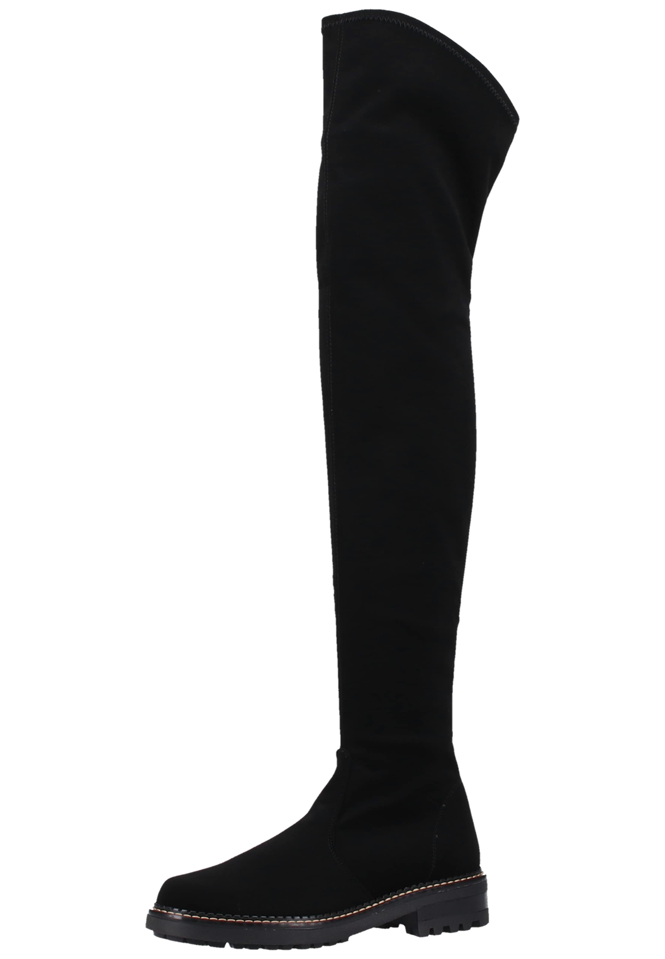 Rapisardi - Overknee laarzen in de kleur Zwart