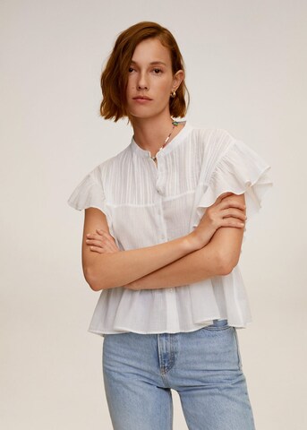 MANGO Blusenshirt 'Cecilia' in Weiß: Vorderseite