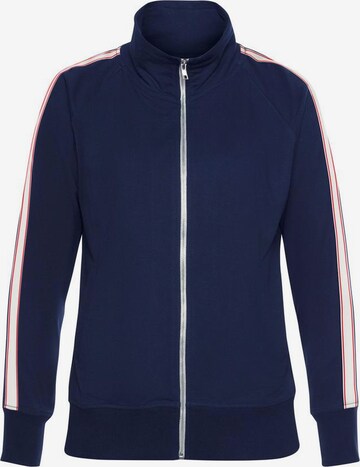 H.I.S Zip-Up Hoodie in Blue: front