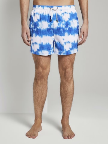 TOM TAILOR Zwemshorts in Blauw: voorkant