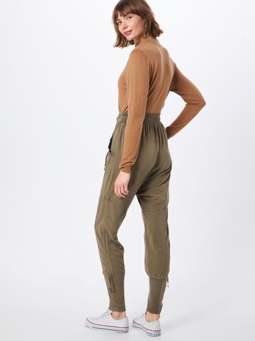 Cream Tapered Broek 'Nanna' in Groen: terug