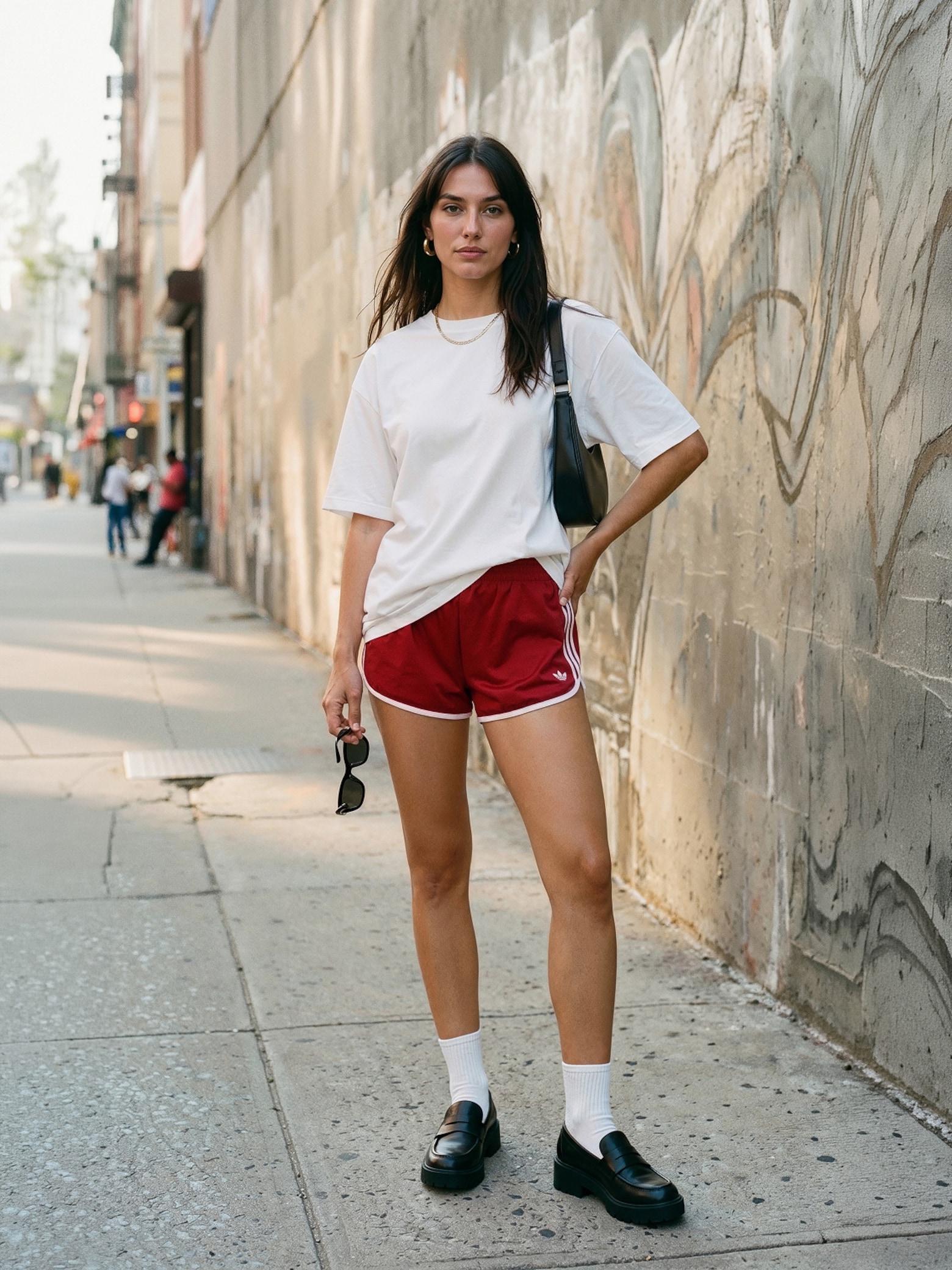 The AY Style Collective - Red Sporty Shorts Look