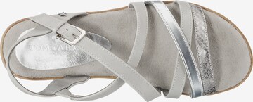 TOM TAILOR Sandalen met riem in Zilver