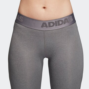 Skinny Pantalon de sport 'AlphaSkin' ADIDAS PERFORMANCE en gris