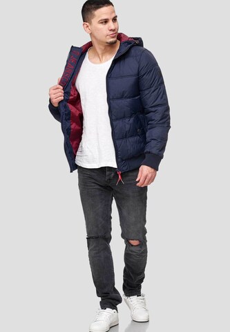 INDICODE JEANS Bomberjacke 'Adrian ZA' in Blau