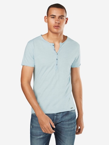 Key Largo - Camisa 'MT LEMONADE button' em azul: frente