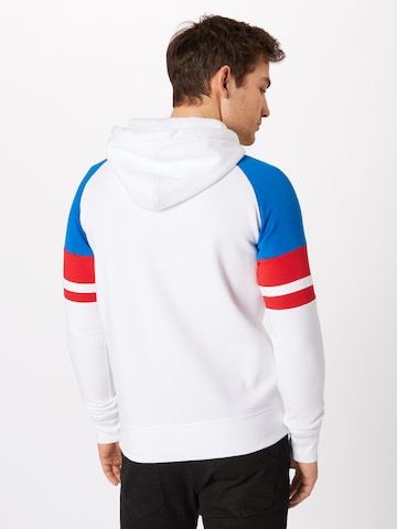 Urban Classics Sweatshirt 'Raglan Racing' in Weiß: zadná strana