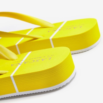 LASCANA T-Bar Sandals in Yellow