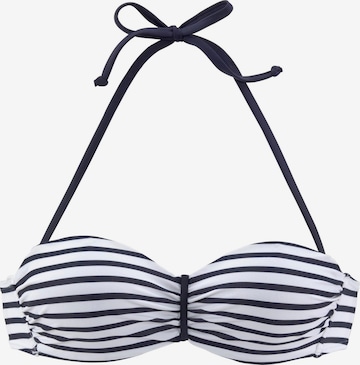 VENICE BEACH Balconette Bikinitop in Blauw: voorkant