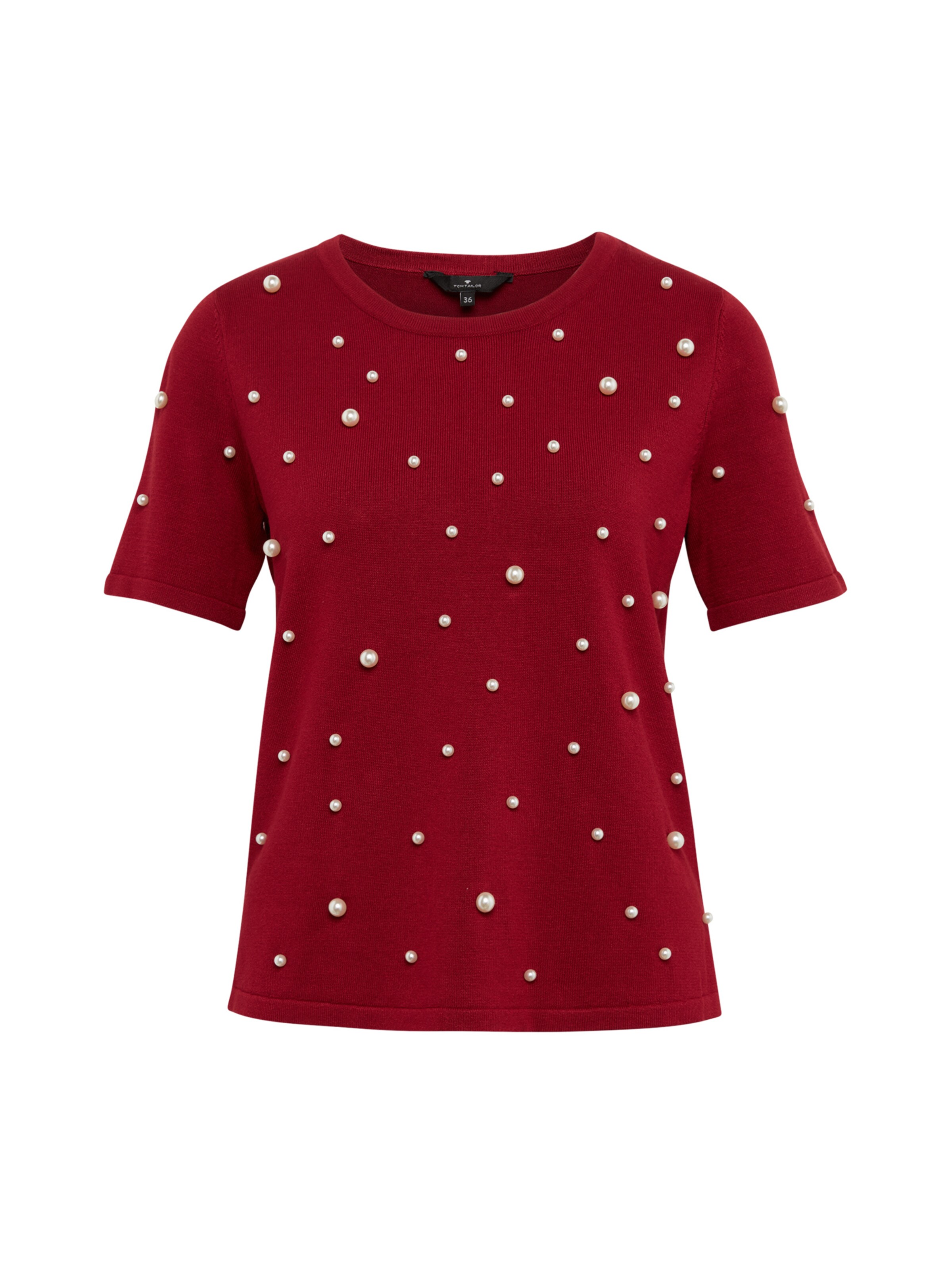 TOM TAILOR - Pullover in blutrot