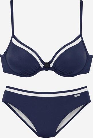 LASCANA - Clásico Bikini en azul: frente