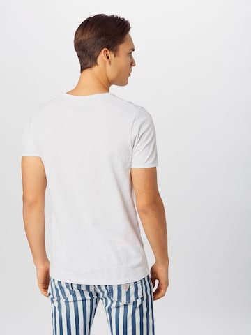T-Shirt 'MORGAN' SELECTED HOMME en blanc