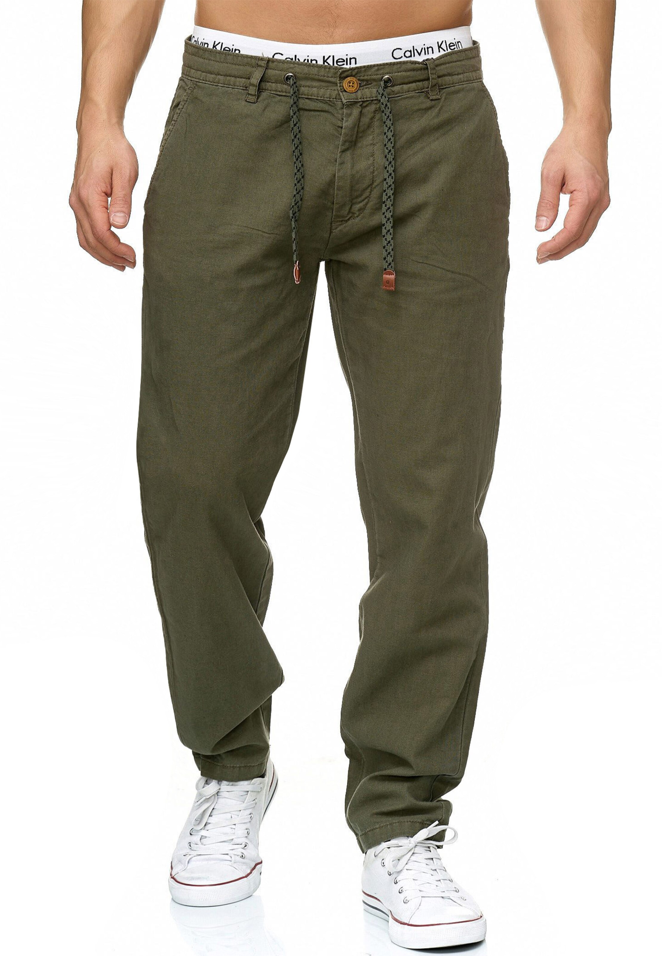 INDICODE JEANS Regular Chino 'Veneto' in Groen: voorkant