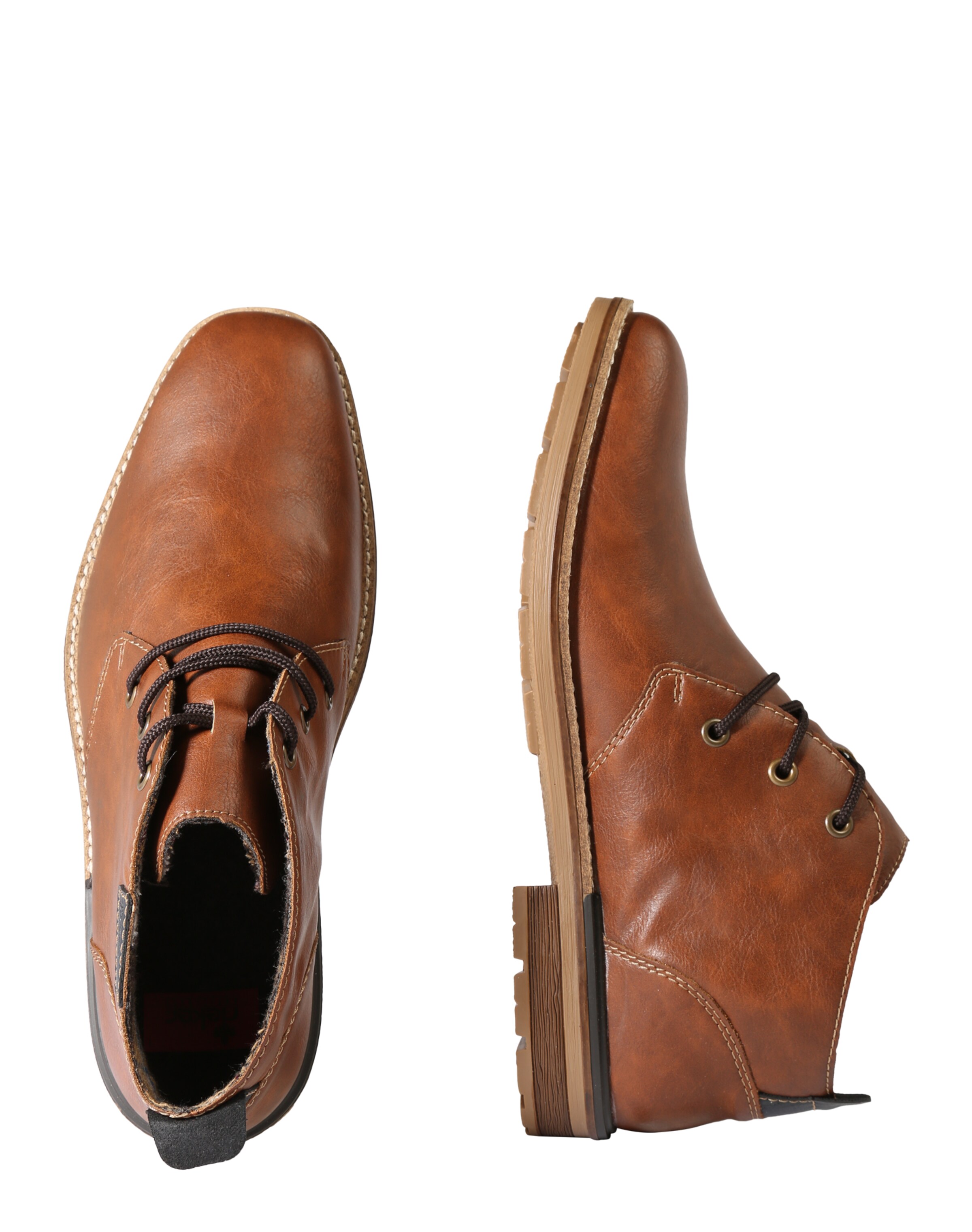 Pantofi cu șireturi de la Rieker pe maro